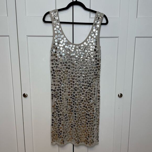 Worthington Silver Sequin Tank Dress – Size Small - Picture 1 of 5